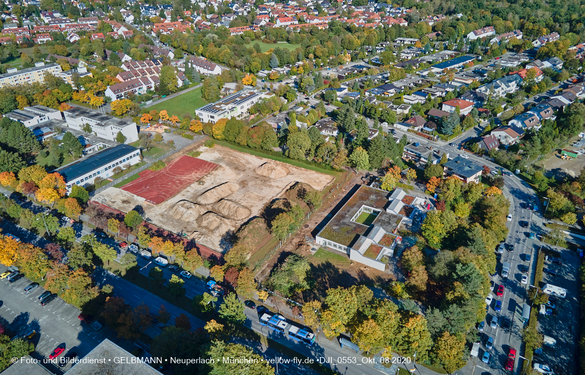 08.10.2020 - Baustelle zur Grundschule am Karl-Marx-Ring in Neuperlach